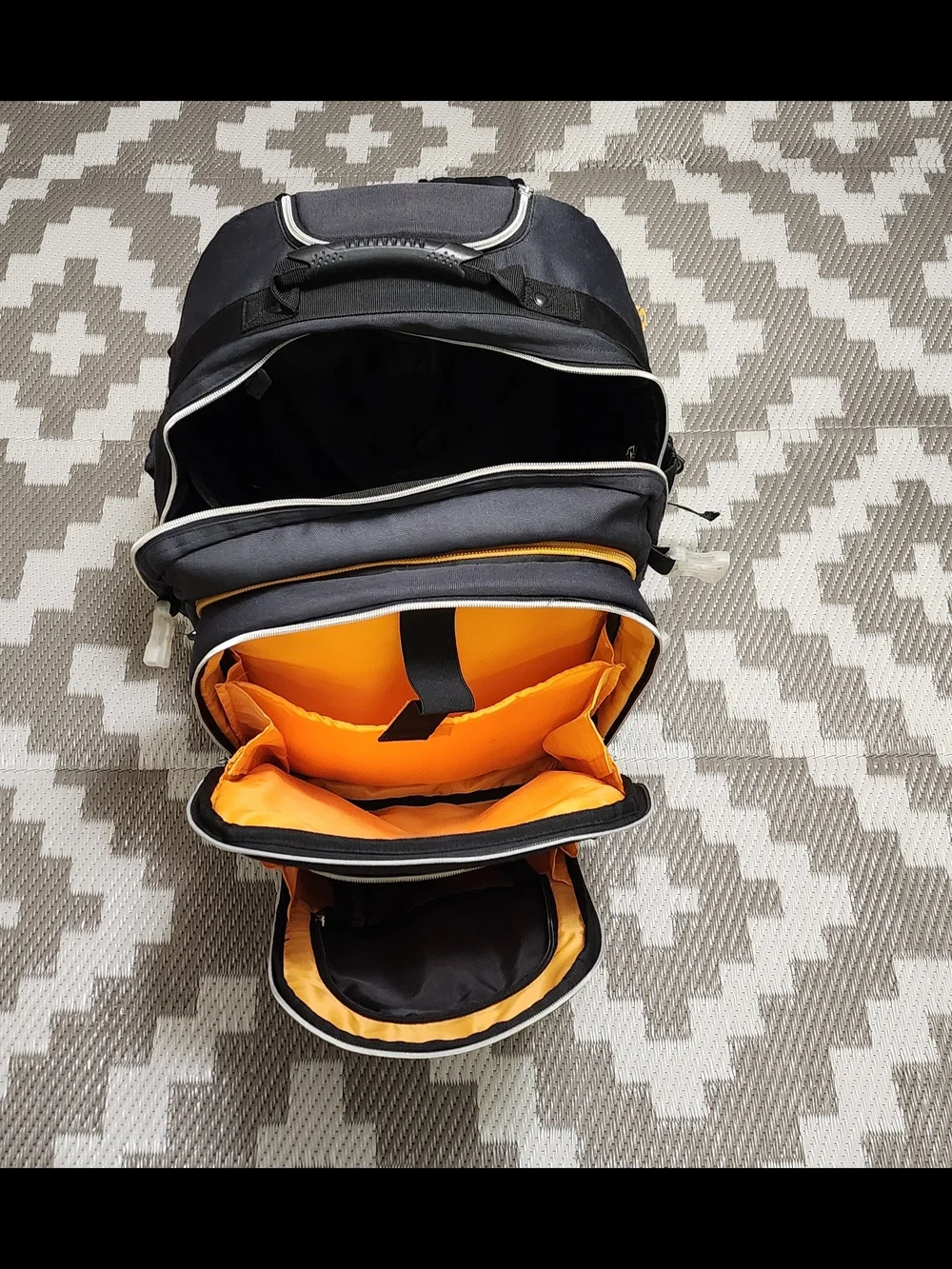 IKEA Black Backpack with Yellow Accent - Picture 9 of 11
